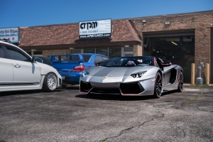 Lamborghini Aventador outside of our Villa Park Location